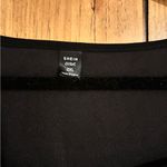 SheIn  Curve Blouse 2x Black Puff Shoulders Sweetheart Neckline Flowy Waist Photo 3