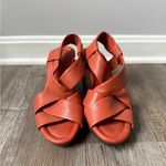 Cole Haan X Nike Air Heels Pumps Strappy Sandals Funky Retro Orange Coral Size 7 Photo 2