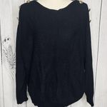 T Tahari Tahari Long Sleeve Sweater Top Size XL Black Gold Button Detail Photo 0