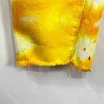 Old Navy Size 8 Straight Jeans Handmade Yellow Tie Dye O.G. High Rise 1160 Photo 7