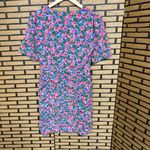 Luna  Multi Color Floral‎ Ruched Dress Size Small Photo 2