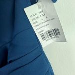 After Six NWT  Cuffed Off-the-Shoulder Pleated Faux Wrap Maxi Dress Blue Size 6 Photo 6