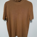 Tahari  Brown Short Sleeve Sweatshirt Photo 0