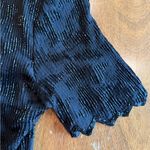 Laurence Kazar VTG Beaded Silk Top Black Sequin Evening Blouse Scalloped Size XL Photo 3