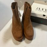 a.n.a Womens Marie Block Heel Booties in Cognac Sz 9 NEW IN BOX Photo 1
