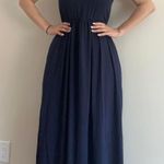 Navy Blue Maxi Dress Size M Photo 3