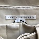 Veronica Beard Ecru Vegan Leather Atala Pants Tapered Leg Women's Size 2 NWT Photo 9