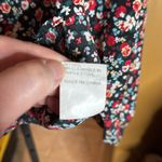 SheIn Floral Print Lace Trim V-neck Blouse Black Red Blue Green Size Small Photo 11