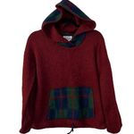 Distinctive Sportswear Vintage Plaid Hooded Wool Sweater Approx Size S/M Red Size M Photo 0
