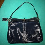 Coach Like🆕AUTH navy blue patent leather mini bag Photo 3