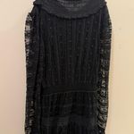 Love Shack Fancy  Mini Dress Black Lace S Photo 1