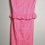 Lilly Pulitzer Women's Lowe Pink Gingham Strapless Dress Size 4 Photo 0