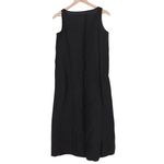 American Giant Women's Linen Tie Dress Size XS Made In USA Black Photo 4