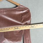 Urban Outfitters  Women’s Velvet Long Sleeve Crop Top Pink Size M Photo 5