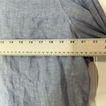 Cynthia Rowley  1X 100% Linen Chambray Blue Tunic Shirt Top Boho Beachy Preppy Photo 2