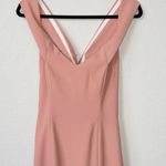 Dessy Collection New Desert Rose Off The Shoulder Criss Cross Trumpet Gown 8R Photo 2