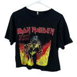 Iron Maiden Black Cropped Tee size M Size M Photo 0