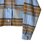 FOR THE REPUBLIC  Blue Grond Multi Brown‎ Plaid Shacket NWT Large Flannel 6940167 Photo 3