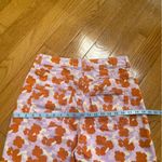 ZARA Shorts Womens US 6 Purple Orange Poppy Floral 90s High Rise Raw Hem Photo 6