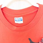 Hanes VTG 80s Women T-Shirt Size XL Red Dog Print Scottish Terrier Holiday Retro Photo 4