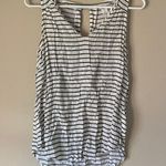 Old Navy Green White Striped Sleeveless Blouse Top Shirt Summer Day Party Photo 0