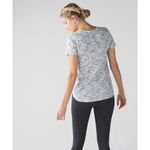Lululemon Womens  What The Sport Tee Gray Black White Short Sleeve T-Shirt Size S Photo 7