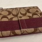 Coach Leather Small Wristlet Logo with Magenta Accent Zipper Photo 3