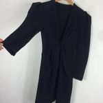 IRO Robiela Black Deep Plunge Puff Sleeve Mini Dress Size Small Photo 10