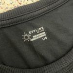 Aerie NWT  OFFLINE Ribbed Tank Top Black Modal Women’s Size L Photo 6