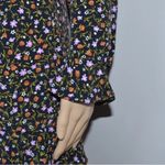 ZARA  Floral Print Long sleeve Mini Dress Black S Photo 4