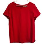 Faded Glory  Blouse Brilliant Red L Photo 0