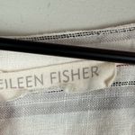 Eileen Fisher Organic Linen Tunic Top XL Striped Poncho Kaftan Beach Coastalcore Photo 5