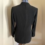 ZARA  Pinstripe Blazer Black Double Breasted Gold Buttons Tailored Old Money Photo 7