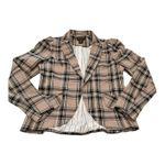Rachel Zoe Blown/Black Plaid Single Breasted Blazer/Jacket Size S Photo 2