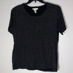 Rebecca Malone  Woman Black and White Dotted Tee‎ Photo 0