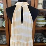 Saylor  Amaranth Striped Tie-Dye Tiered Maxi Dress Photo 6