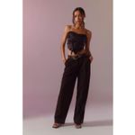 Urban Outfitters Silence + Noise Mimi Cowl Neck Brown Halter Top Size S Photo 2