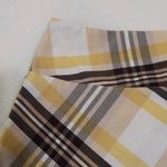 My Michelle  Y2K Brown, Yellow, & White Plaid Eyelet A-line Skirt Photo 3