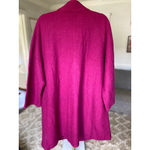 Covergirl Wool Knee Length Trench Coat Woman Magenta Classic Preppy Winter Warm Pink Size 1X Photo 2