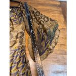 Black Bead  Abstract Print Tunic Top Off The Shoulder Photo 6