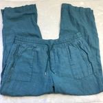 Athleta Retreat Linen Mid-Rise Wide Leg Pants Women's Plus Size 16 Split Hems Photo 6