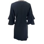 J. McLaughlin  Letty Dress Black Tiered Bell Sleeve Bainbridge Cloth sz S Photo 1