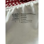 ALBION FIT Albion Icon One Shoulder Crop Swim Top L Red Gingham Print NWT New $88 RV Photo 3