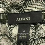 Alfani  black‎ and white sleeveless collared dress Photo 2
