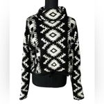 No Boundaries  Aztec Cowl Neck Sweater XS | Boho Business Casual Pullover Photo 2