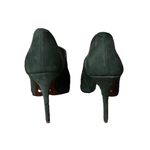 Schutz Green Suede D’Orsay Peep Toe Pumps 6B Women’s High Heel Classic Elegant Photo 4