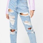 LIONESS Distressed Ripped High Rise Jeans XS Photo 5