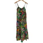 Gianni Bini GB Leaf Print V-Neck Tie-Back Tiered Maxi Dress size Juniors Medium NWT Tropical Photo 2