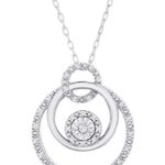Pacific&Co R H Macy & Diamond Triple Circle 18" Pendant Necklace (1/10 ct. t.w.) Photo 0