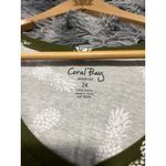 Coral Bay Size 2XL Summer Tropical Print Tank Top Women's Green Pineapples Photo 2